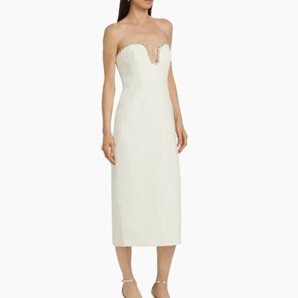 NWT Milly Emelia Boucle Strapless Dress Size 12 - Picture 1 of 10
